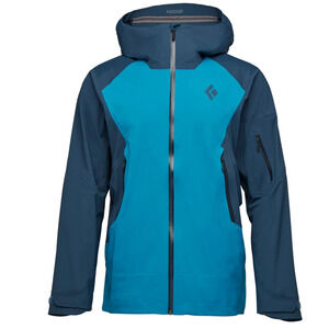 Black Diamond Recon Stretch LT Ski Shell Jacket Parka Kingfsr Indigo Blue Mens M